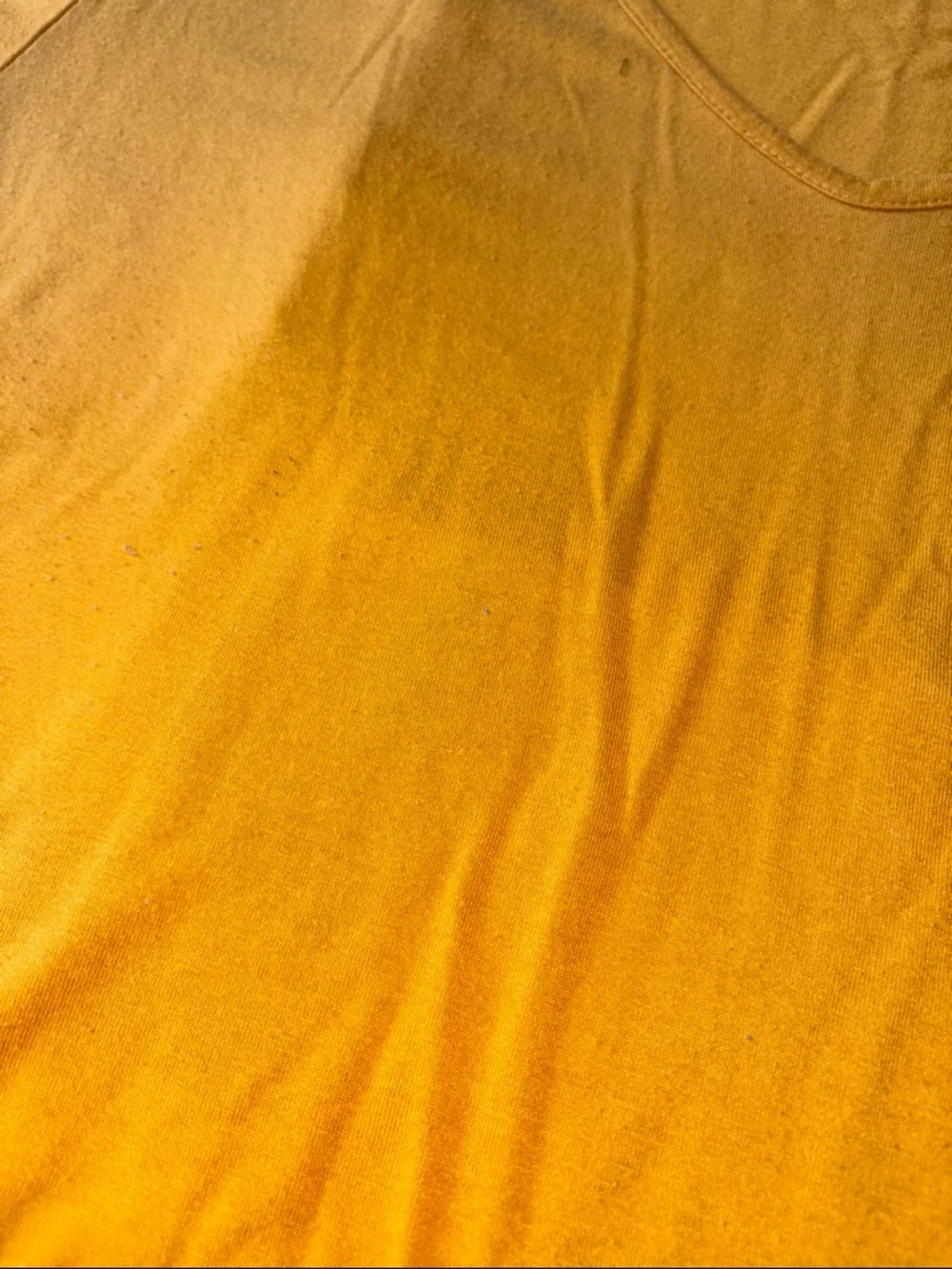Allegrace Mustard Yellow V-Neck Tunic Top (Size Large)